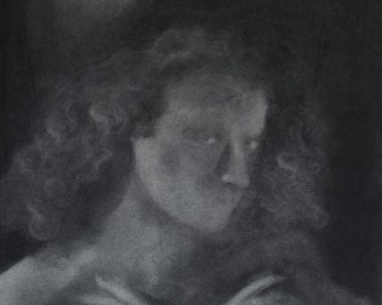 עומר הלפרין. זוהר 3, פחם על נייר 
50x49 ס״מ
2017