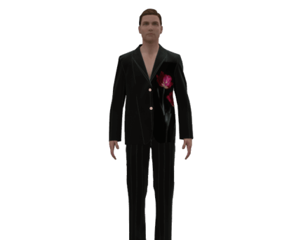 דגם 2 חליפה מולבש צווארון מסודר מוכן_Colorway 1_Front