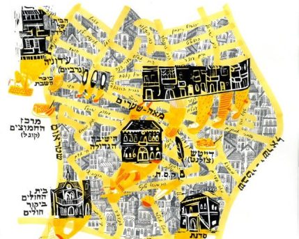 מפה מאה שערים